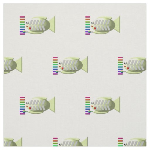 Cute X-Ray Fish With Xylophone Fabric