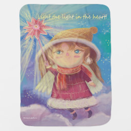 cute xmas angel baby blanket
