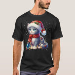 Cute Xmas Black Cat Santa Hat Tangled Up in Christ T-Shirt<br><div class="desc">This premium item is as close to perfect as can be. It is optimized for all types of print and will quickly become your favorite product. Soft,  comfortable and durable,  this is a definite must-own and</div>