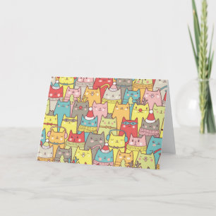 Cute Xmas Cats Invitation