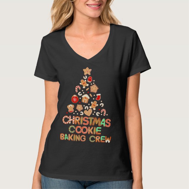 Cute Xmas Family Matching Christmas Cookie Baking  T-Shirt (Front)