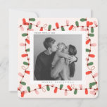 Cute Xmas Family Photo christmas holiday postcard