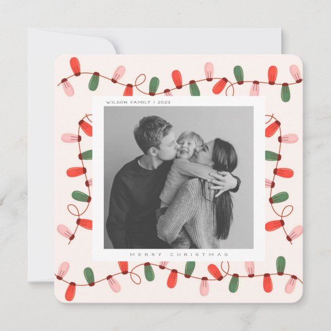 Cute Xmas Family Photo christmas holiday postcard (Front)