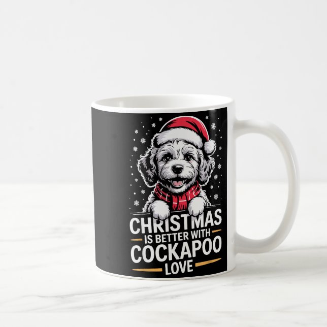 Cute Xmas Puppy Dog Christmas Is Better With Ao Lo Coffee Mug (Right)