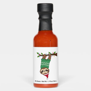 Cute Xmas Sloth Santa Hat Christmas Sloth - Tree L Hot Sauces