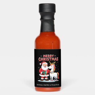 Cute Xmas Unicorn Santa on Unicorn Christmas T-Shi Hot Sauces