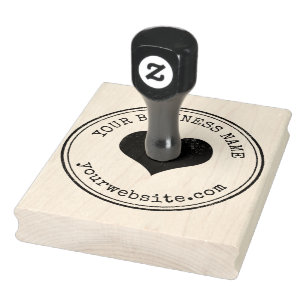 Cute XXL Large Business Logo and Text Rubber Stamp