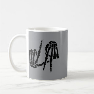 Cute Y Los Angeles Hand Sign Skeleton La Gift Coffee Mug
