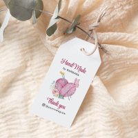 Cute Yarn Heart Knitting Needles Gift Tags