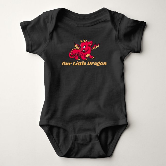 Cute Year of the Dragon Baby Baby Bodysuit (Front)