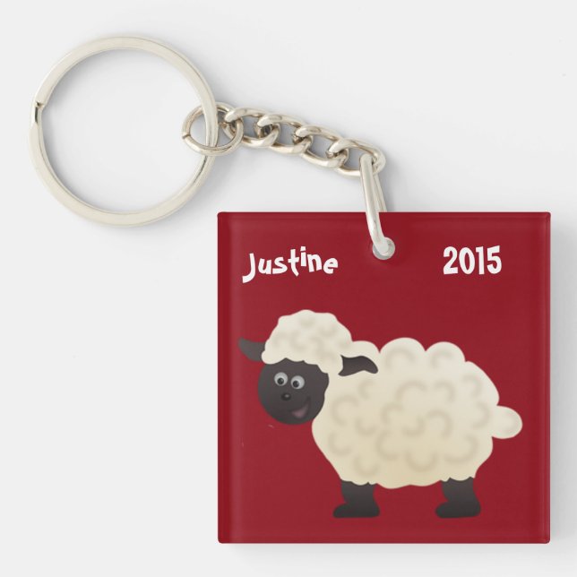 Cute Year of the Sheep Key Chain (Front)