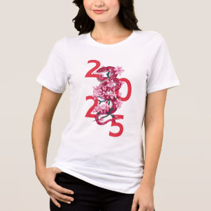 Cute Year Of The Snake 2025 Chinese Zodiac Snake Tri-Blend Shirt