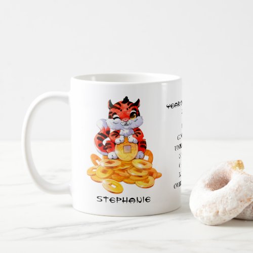 Cute Year of the Tiger Personalized  Coffee Mug