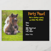 Cute Yearling Foal party invitations (Front)