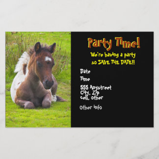 Cute Yearling Foal party invitations
