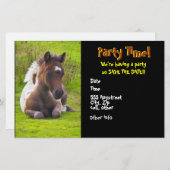 Cute Yearling Foal party invitations (Front/Back)