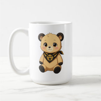 Cute Yellow and Black Ancap Teddy Bear Coffee Mug