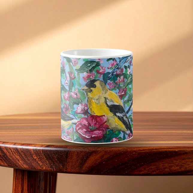 Cute Yellow and Black Birds  Coffee Mug (Creator Uploaded)