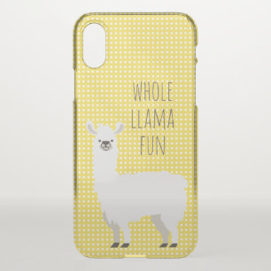Cute Yellow and White Dot Whole Llama Fun case