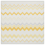 Cute yellow and white ikat chevron pattern fabric