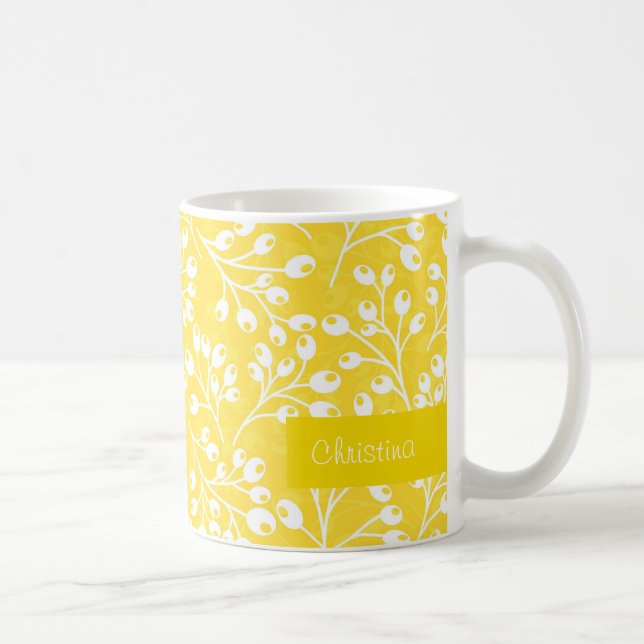 Cute yellow autumn berries coffee mug (Right)