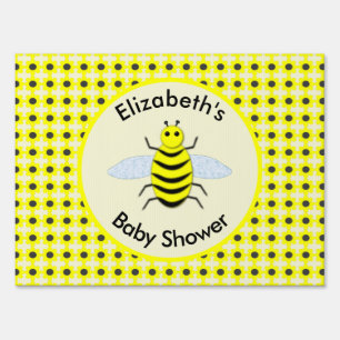 Cute Yellow Baby Bee Gender Neutral Baby Shower Sign