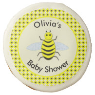 Cute Yellow Baby Bee Gender Neutral Baby Shower Sugar Cookie