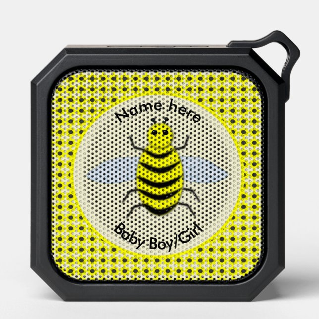 Cute Yellow Baby Bee Gender Neutral Custom Bluetooth Speaker (Front)