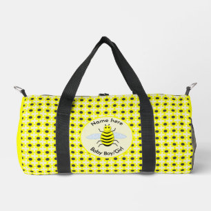 Cute Yellow Baby Bee Gender Neutral Custom Diaper Duffle Bag