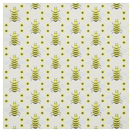 Cute Yellow Baby Bee Gender Neutral Fabric