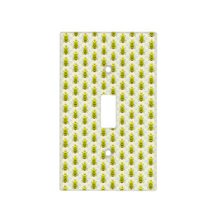 Cute Yellow Baby Bee Gender Neutral Nursery Light Switch Cover