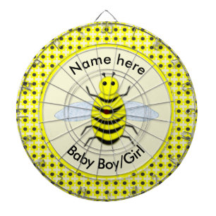 Cute Yellow Baby Bee Gender Reveal Neutral Custom Dart Board