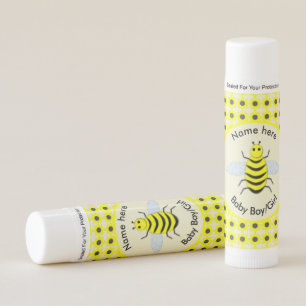 Cute Yellow Baby Bee Gender Reveal Neutral Custom Lip Balm