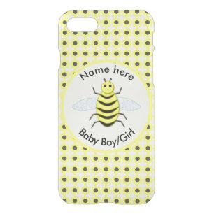 Cute Yellow Baby Bee Gender Reveal Neutral Custom iPhone SE/8/7 Case