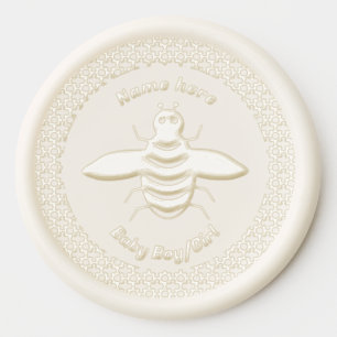 Cute Yellow Baby Bee Gender Reveal Neutral Custom Wax Seal Sticker
