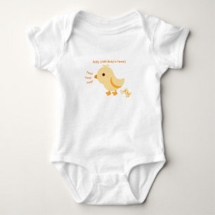 Cute Yellow Baby Chick Bodysuit