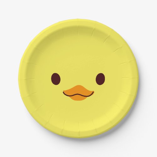 Cute Yellow Baby Duck Chick Paper Plates