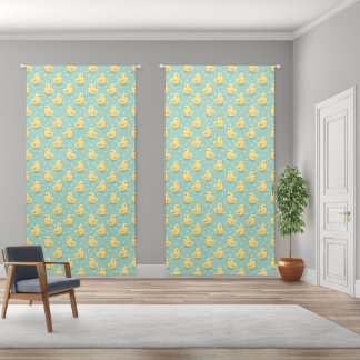 Cute Yellow Baby Duck Kids Room Pattern Blackout Curtains