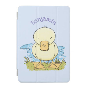 Cute yellow baby duckling cartoon illustration iPad mini cover