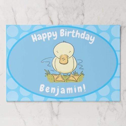 Cute yellow baby duckling cartoon illustration paper pad