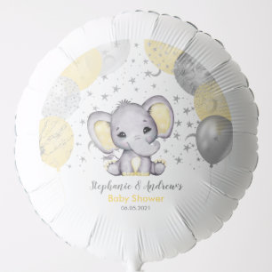 Cute Yellow Baby Shower Elephant Balloon