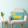 Cute Yellow Banana Dogs Graphic Lumbar Pillow