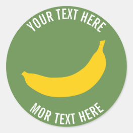 Cute yellow banana fruit logo custom stickers