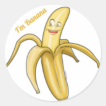 Cute Yellow Banana - Funny Fruit cartoon
