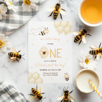 Cute Yellow Bee Honey First Bee-day