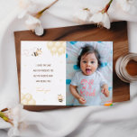 Cute Yellow Bee Honey First Bee-day Thank You Card<br><div class="desc">Thank your guests in style with this Cute Yellow Bee Honey First Bee-day Thank You Card! Featuring a cheerful bee design and the message "Thank You, " this card is the perfect way to show your appreciation for their presence at your little one's special celebration. With its adorable design and...</div>