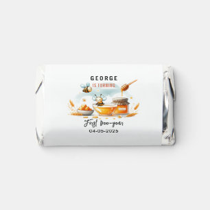 Cute Yellow Bee & Sunflower 1st Bee-Day Birthday Hershey's Miniatures