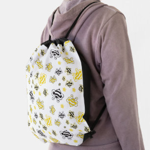 Cute Yellow Bees Drawstring Bag – Fun Bee Pattern