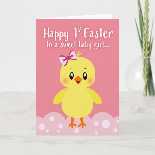 Cute Yellow Bird Celebration Card (Front)