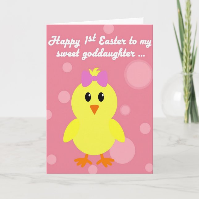Cute Yellow Bird Greeting Card (Front)